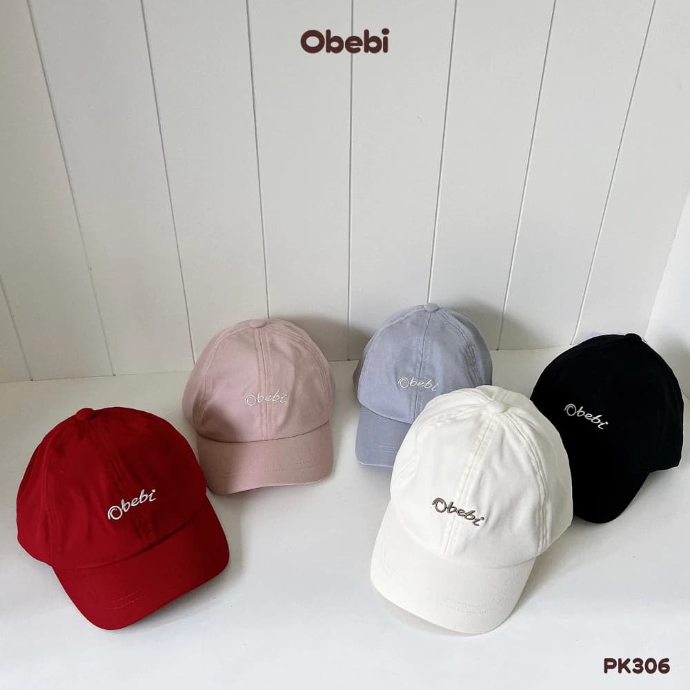 Mũ Lưỡi Trai Obebi Unisex, Mũ Cotton Hình Thêu Chữ Cho Bé Trai Bé Gái từ 3m - 5 tuổi PK306