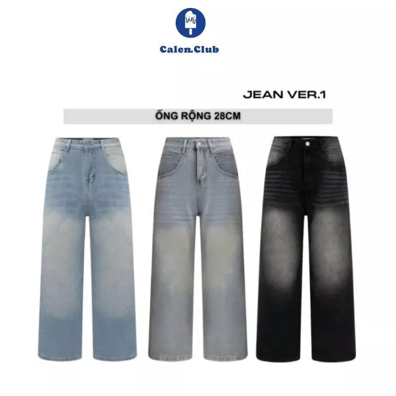Quần Jeans Ống Suông Ver 1 Calem.Club nhiều màu tôn dáng form unisex nam nữ