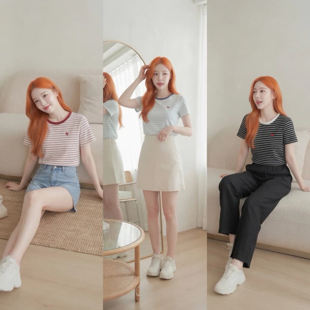 🌿 Áo Phông Kẻ Sọc Thủy Thủ Form Rộng Hàn Quốc - Vải Cotton Co Giãn 🌿