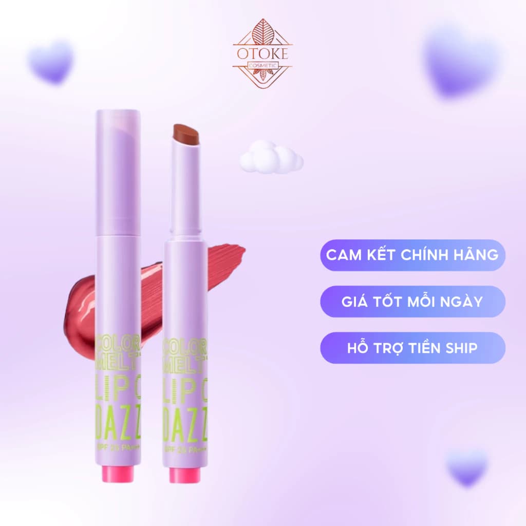 Son môi 4 in 1 DAZZLE ME Color Chrome Melt to Dew Lip Click 2g