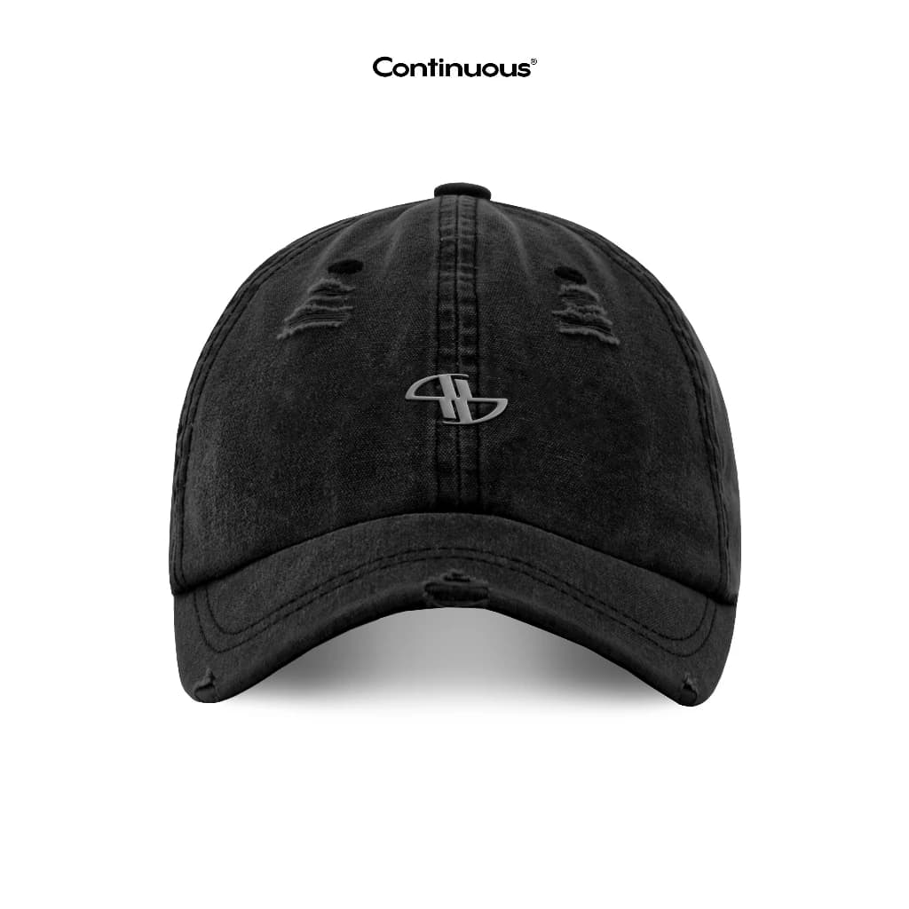 Nón lưỡi trai CONTINUOUS - Logo kim loại/ Wash rách N5