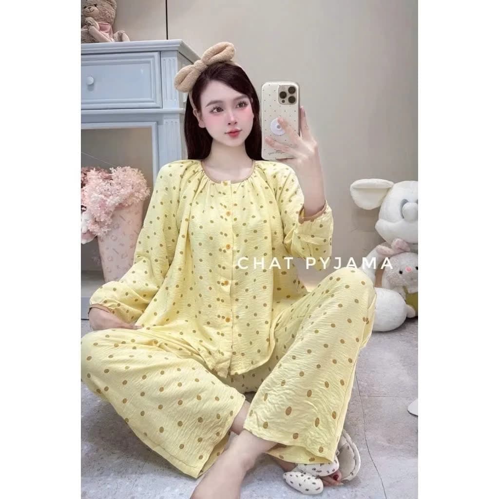 Pyjama đồ xinh đũi mềm tiểu thư mặc ở nhà, mặc ngủ nhiều màu sắc bắt mắt siêu mát