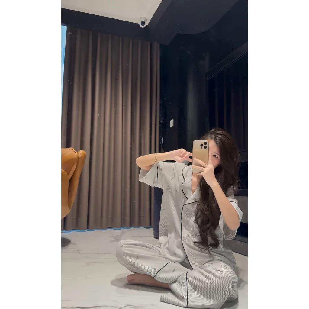 (Ảnh thật tự chụp) Set bộ CỘC DÀI FORM VEST pijama NGỰA HÍ MÃ ĐÁO THÀNH CÔNG chất mềm BYCHUN