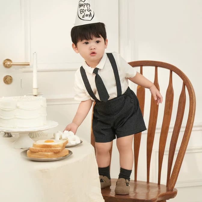 Set Bộ Công Tử Mặc Đi Tiệc, Đi Chơi Sang Trọng Không Kèm Phụ Kiện Cho Bé Trai Phong Cách Hàn Quốc từ 8 - 22kg SB43
