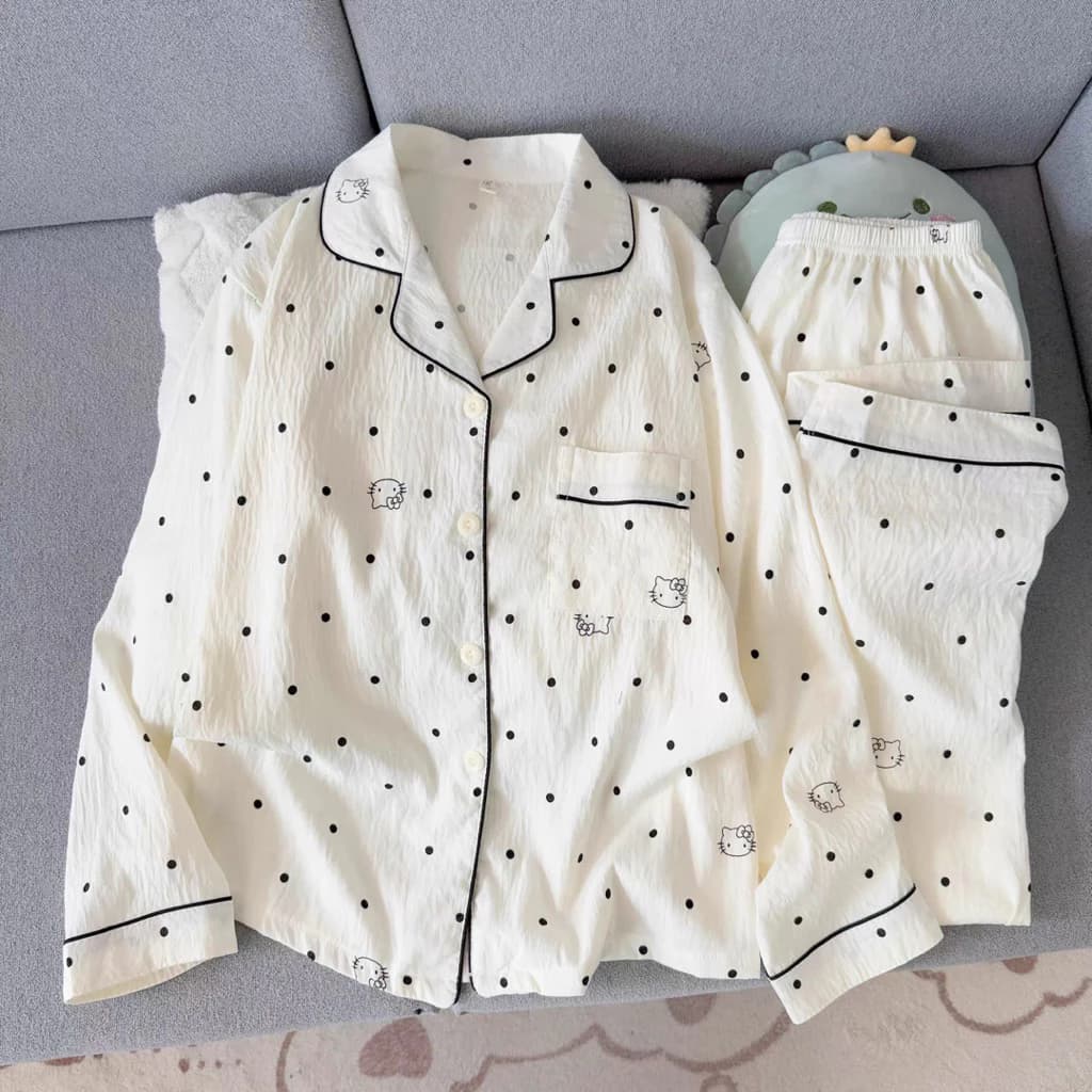 [Sẵn]  Bộ Ngủ Pyjama Dài Tay Chất Cotton Đũi Loại Đẹp Nhiều Hoạ Tiết Cho Cô Gái Ngọt Ngào, trang phục thường ngày