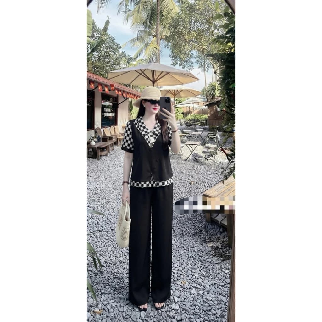 Set bộ thiết kế nữ bigsize đính đá cao cấp, kiểu mẫu sang trọng size 3XL 58-70kg mặc đẹp