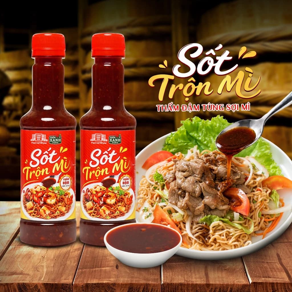 Combo 2 Chai Sốt Trộn Mì Làng Chài Xưa 300g - Thấm đẩm từng sợi mì - Trộn là ngon ăn là dính