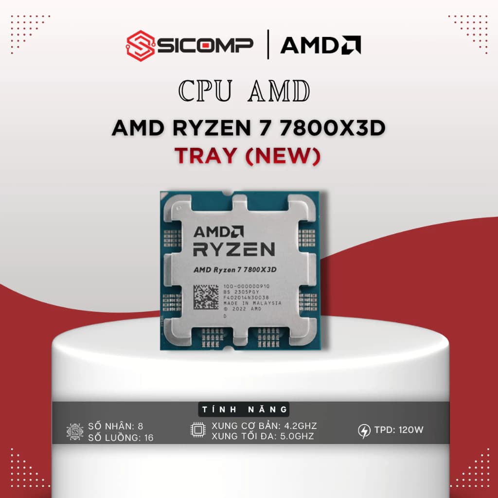 [FULL VAT] CPU AMD RYZEN 7 7800X3D NEW TRAY, BH 3Y
