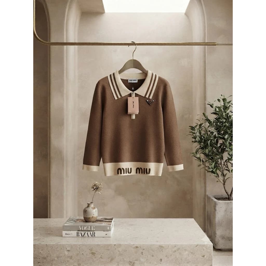 Áo dệt kim mongtoghi vip tay lửng, cổ bẽ, lịch sự, trang trọng freesize 40-60kg mặc xinh