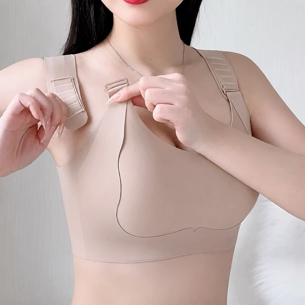 Áo ngực thoải mái không đường may mỏng mảnh 5 nấc điều chỉnh cho ngực lớn nâng ngực chống chảy xệ thu gọn thân hình