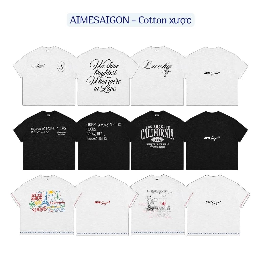[SLUB XƯỢC] A22 Aimesaigon Áo Thun Boxy BabyTee Vải Cotton Xược Mỏng Mát Local Brand Form Rộng Tay Ngắn Unisex Mùa Hè