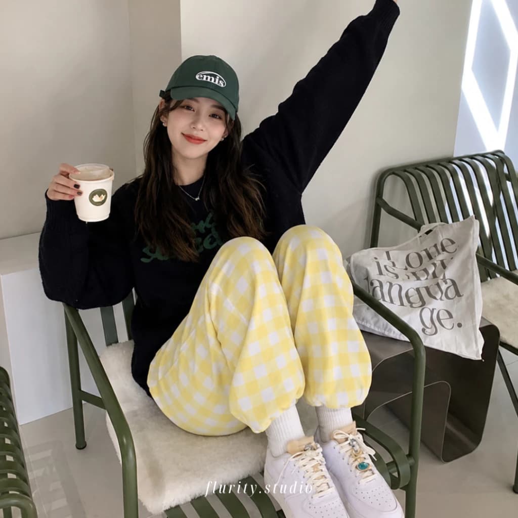 Quần Ngủ Dài Mặc Nhà Hoặc Dạo Phố Chất Cotton Thun 4 Chiều Ống Bo Chun Hoạ Tiết Dễ Thương FLURITY - ZOEY QDBRBC839