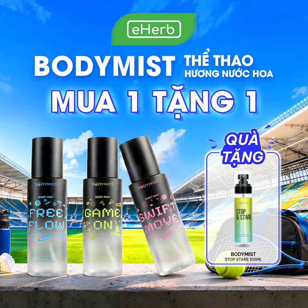 [MUA 1 TẶNG 1] Nước Hoa Nam Body Mist BODYMISS Thể Thao Xịt Toàn Thân Khóa Mùi Cơ Thể Lưu Hương Lâu