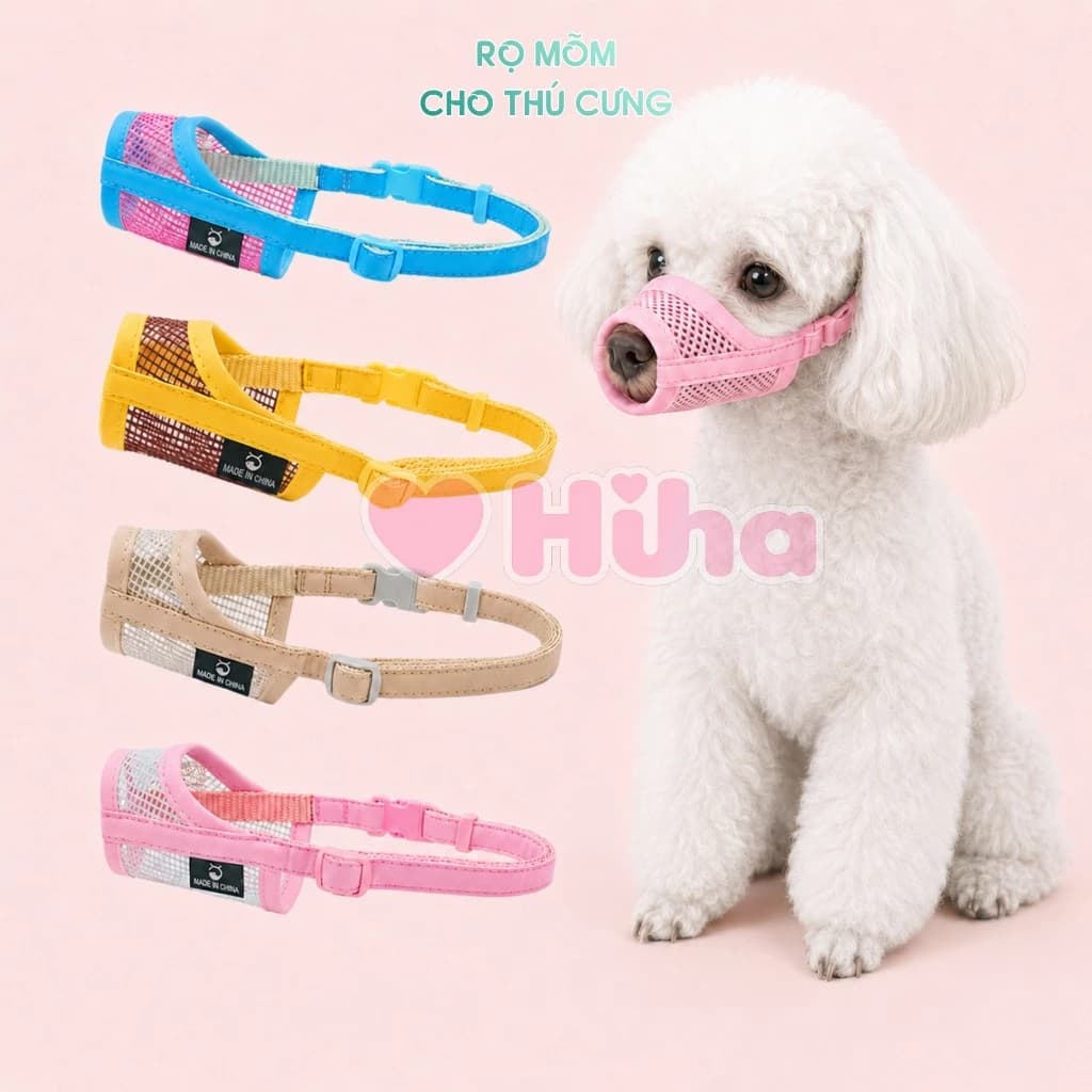 Rọ Mõm Cho Chó, Phụ Kiện Cho Thú Cưng Rọ Mõm Chống Cắn, Sủa, Ăn Bậy