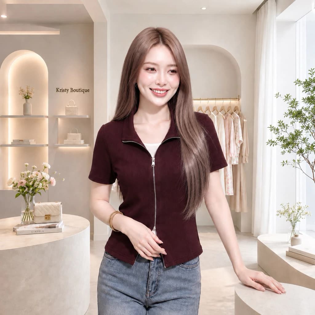 ✨ Áo Polo Khóa Kéo Zip Tôn Dáng - Must-have Item Tủ Đồ ✨