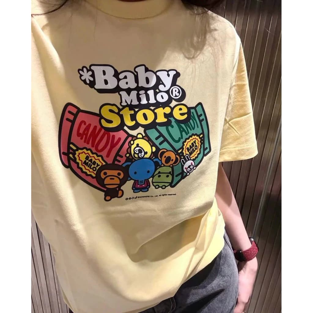 Áo Thun Baby Store, Unisex Nam Nữ Form Rộng Cotton Dày Dặn Thoáng Mát, Full Tag Mac Kèm Túi Zip
