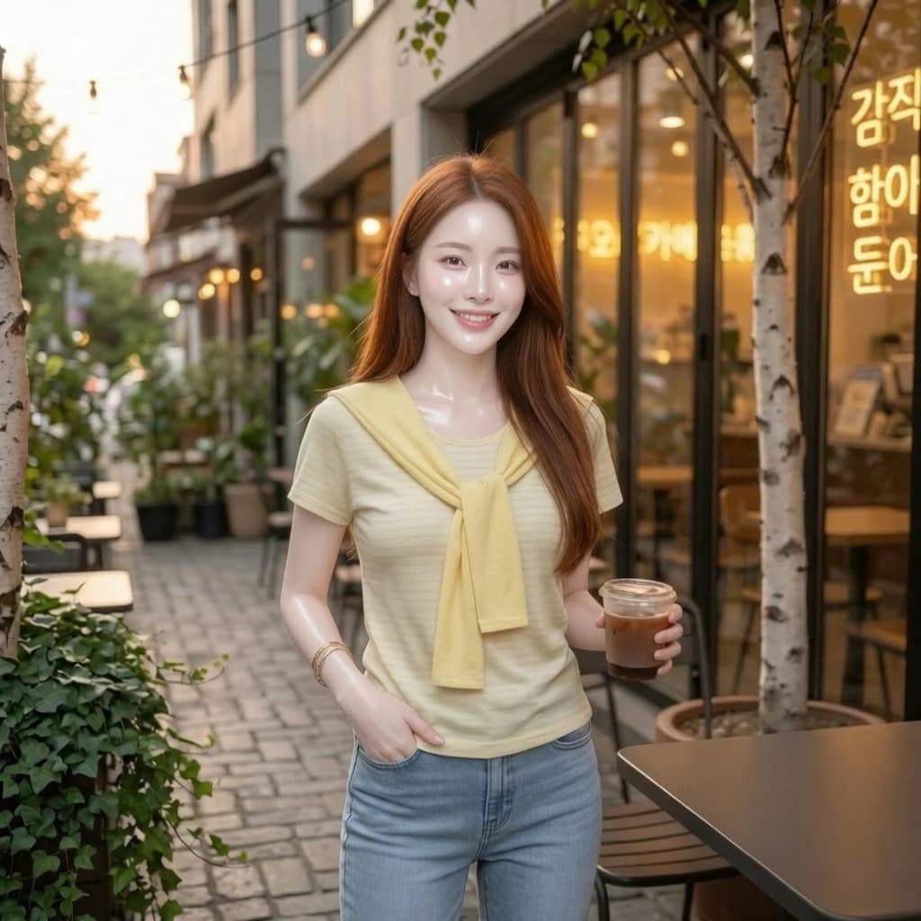 Áo Thun Kẻ Sọc Nữ Cổ Tròn Giả Khăn Quàng Sang Chảnh - Áo Phông Ngắn Tay Tiểu Thư Hot Hit