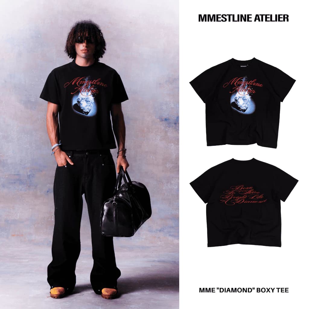 [ LIMITED EDITON ] Áo Thun Đính Kim Cương MMESTLINE " DIAMOND " Premium Cotton Form Boxy