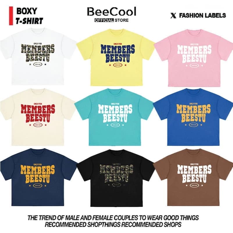Áo Thun Unisex Only Members Cotton 250Gsm Đen Chữ Vàng M