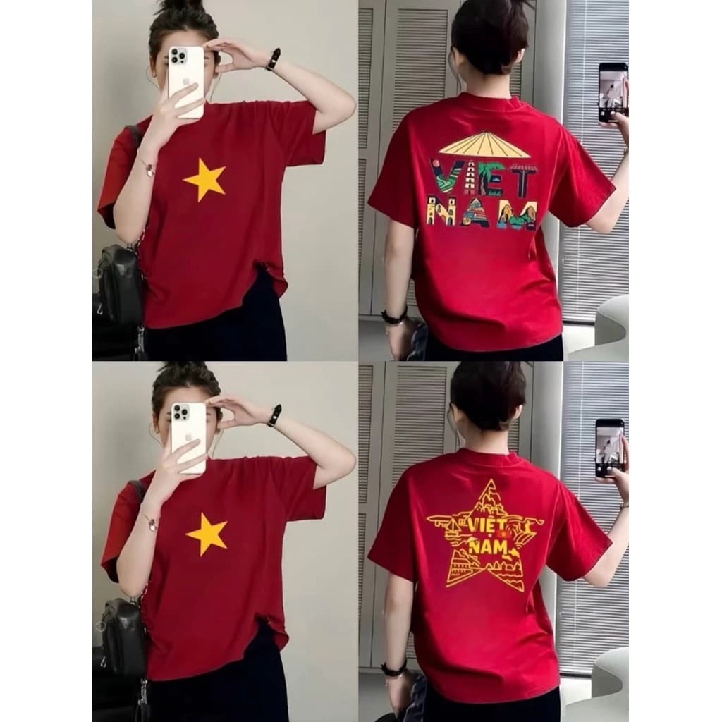[Hoả Tốc Ship Nhanh] Áo Thun Nam Nữ Sao Vàng Form Rộng-Hình in Nét Cotton 2 Chiều Dày Dặn Cao Cấp