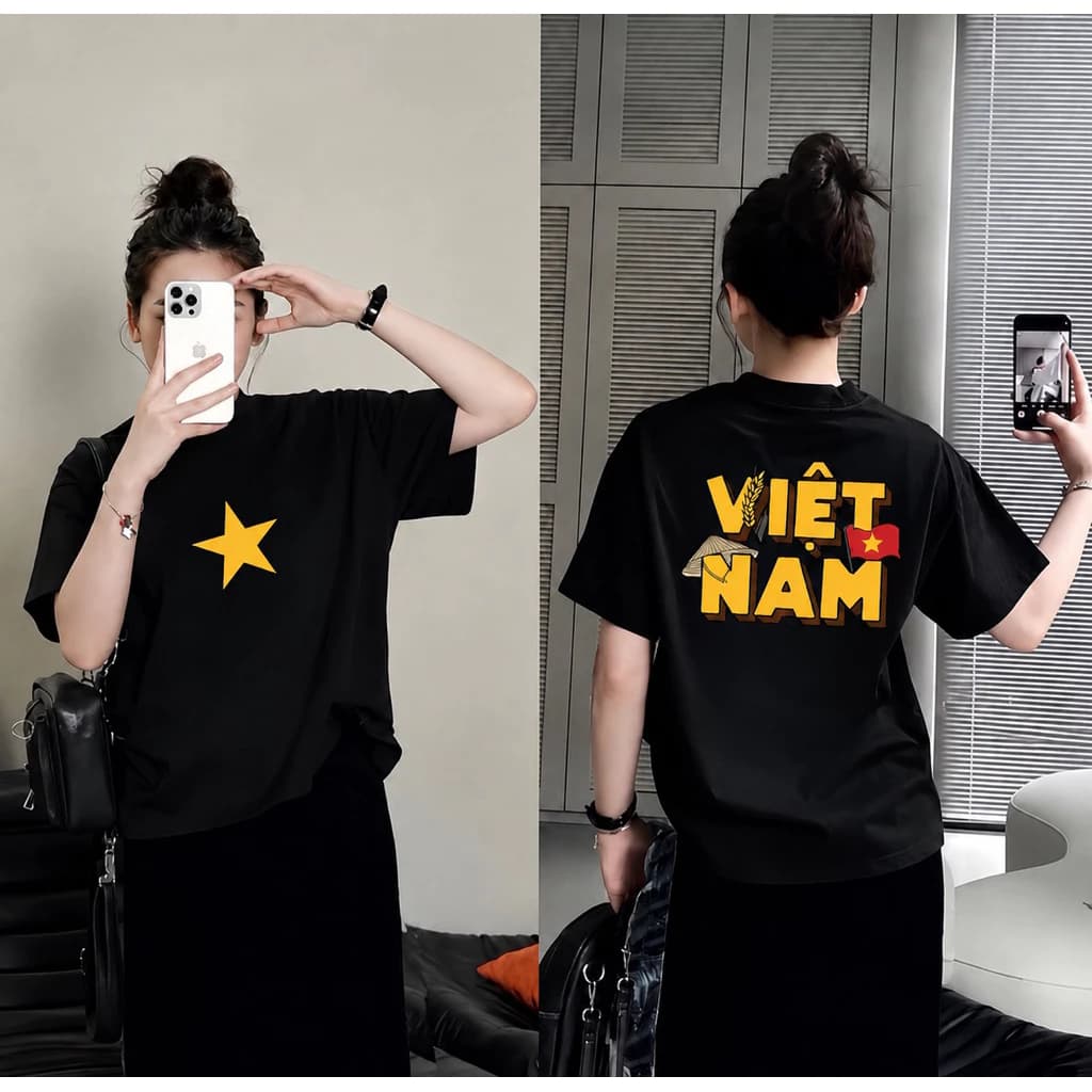 [Hoả Tốc] Áo Thun Nam Nữ Việt Nam Nhiều Màu Cận Chất- Lễ 20/9 Lễ 30/4- Cotton 100% 2 Chiều Định Lượng 270gsm Cao Cấp