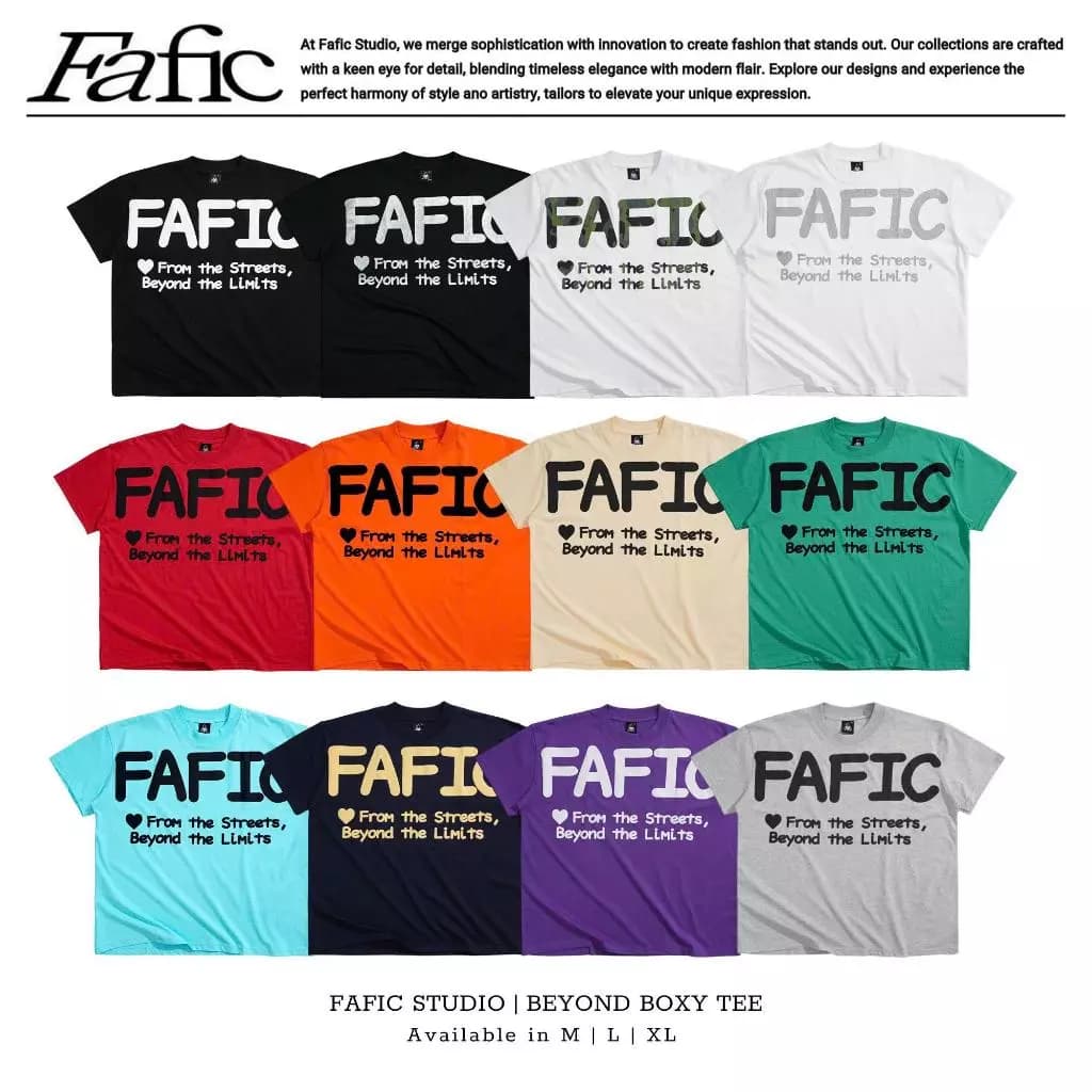 Áo thun Boxy cổ tròn tay ngắn FAFIC BEYOND BOXY TEE cotton 280gsm mùa hè nam nữ unisex local brand