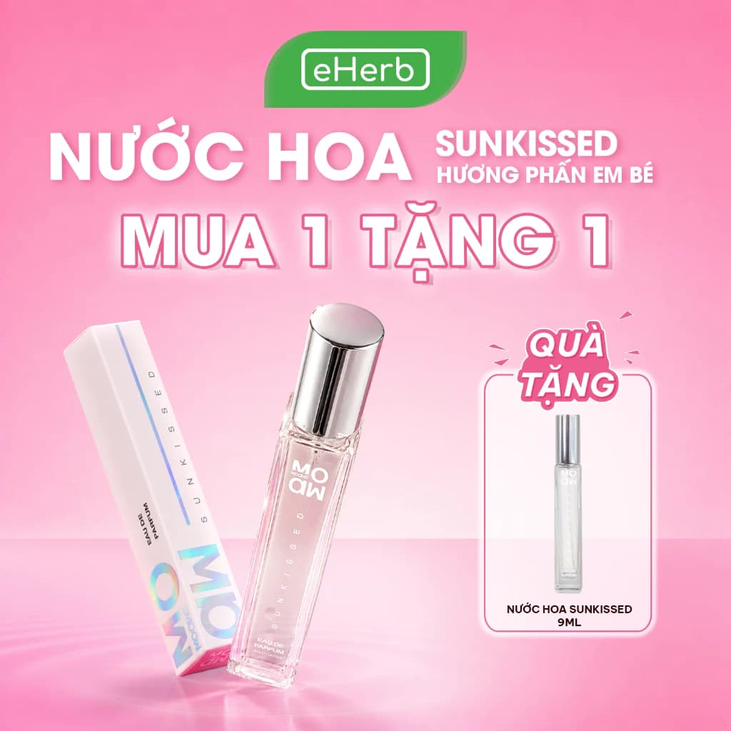 [MUA 1 TẶNG 1] Nước Hoa Nữ MOAW MOAWS Sunkissed EDP 9ml - Hương Phấn Em Bé Lưu Hương Lâu Bỏ Túi