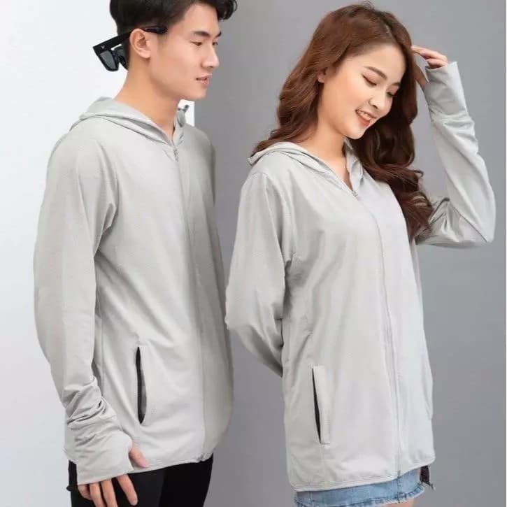Áo chống nắng nam nữ chất liệu umi trơn chống nắng chống gió