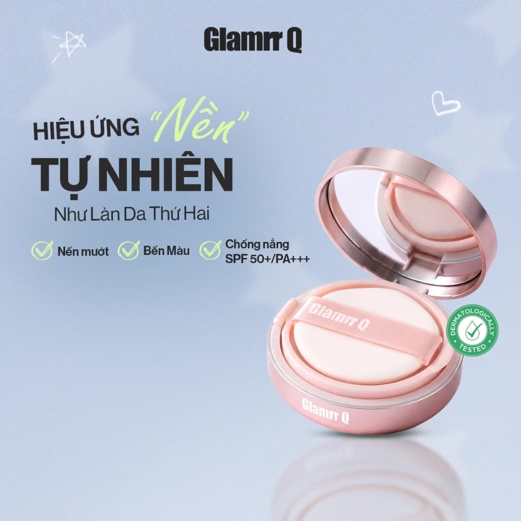 [GLAMRR Q x KOL] Phấn nước GLAMRR Q Cushion DD Long Wear (1 lõi 12g)