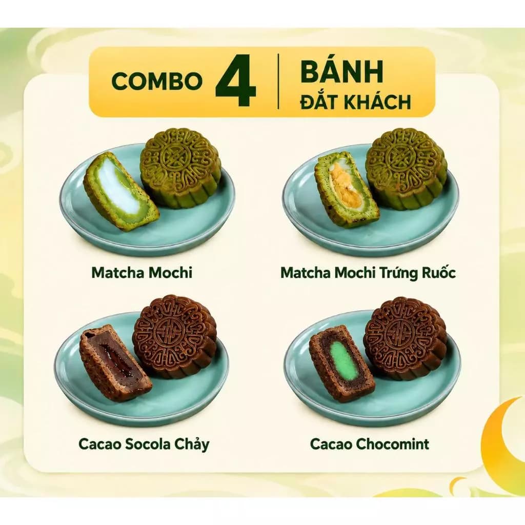 [GIAO SAU TRUNG THU]COMBO ĐẮT KHÁCH - 4 Bánh trung thu Lâm Thủy 80gr