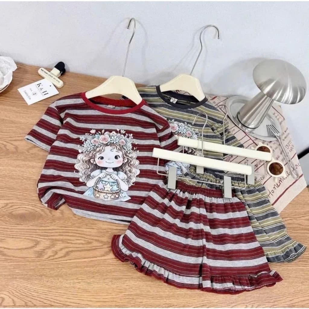 Bộ quần áo ngắn tay quần uống dua 9-35kg chất cotton (ms65)