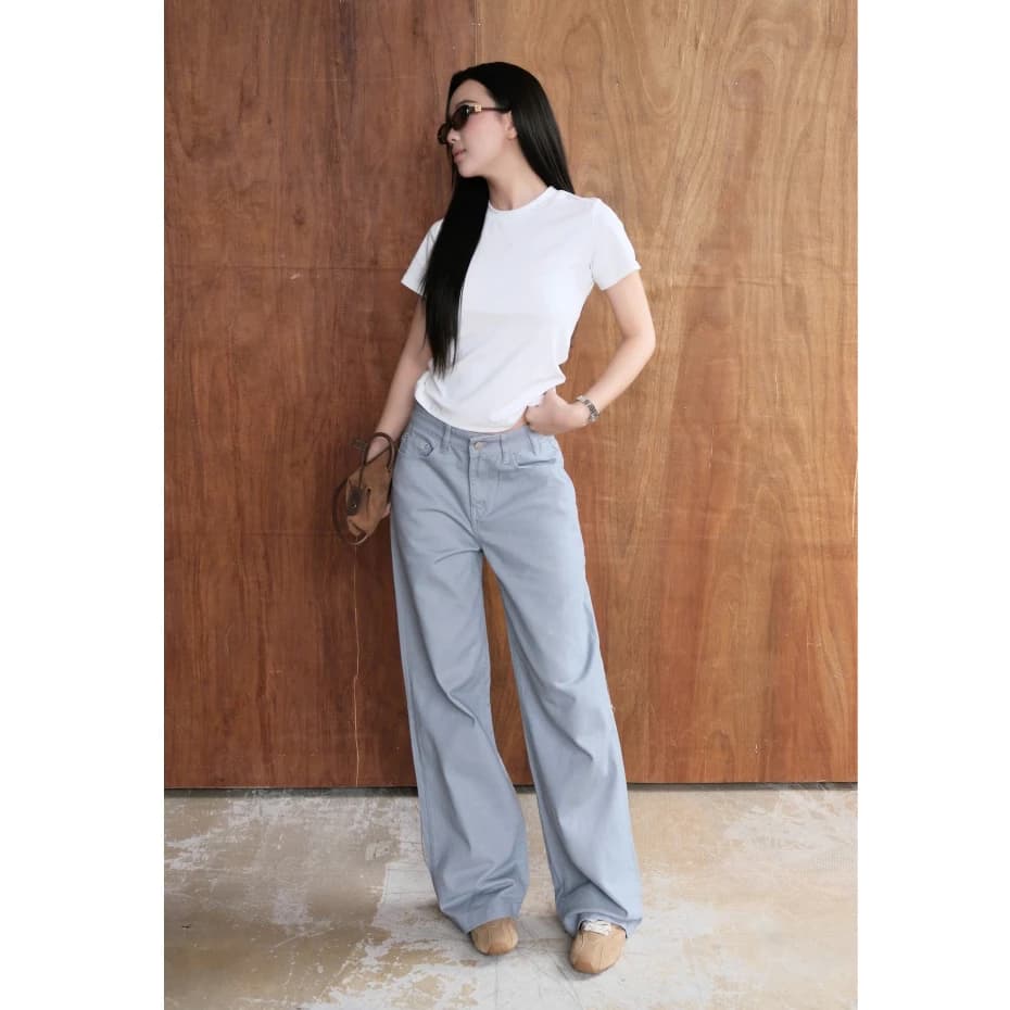 Quần jeans dáng suông line to 5m AO