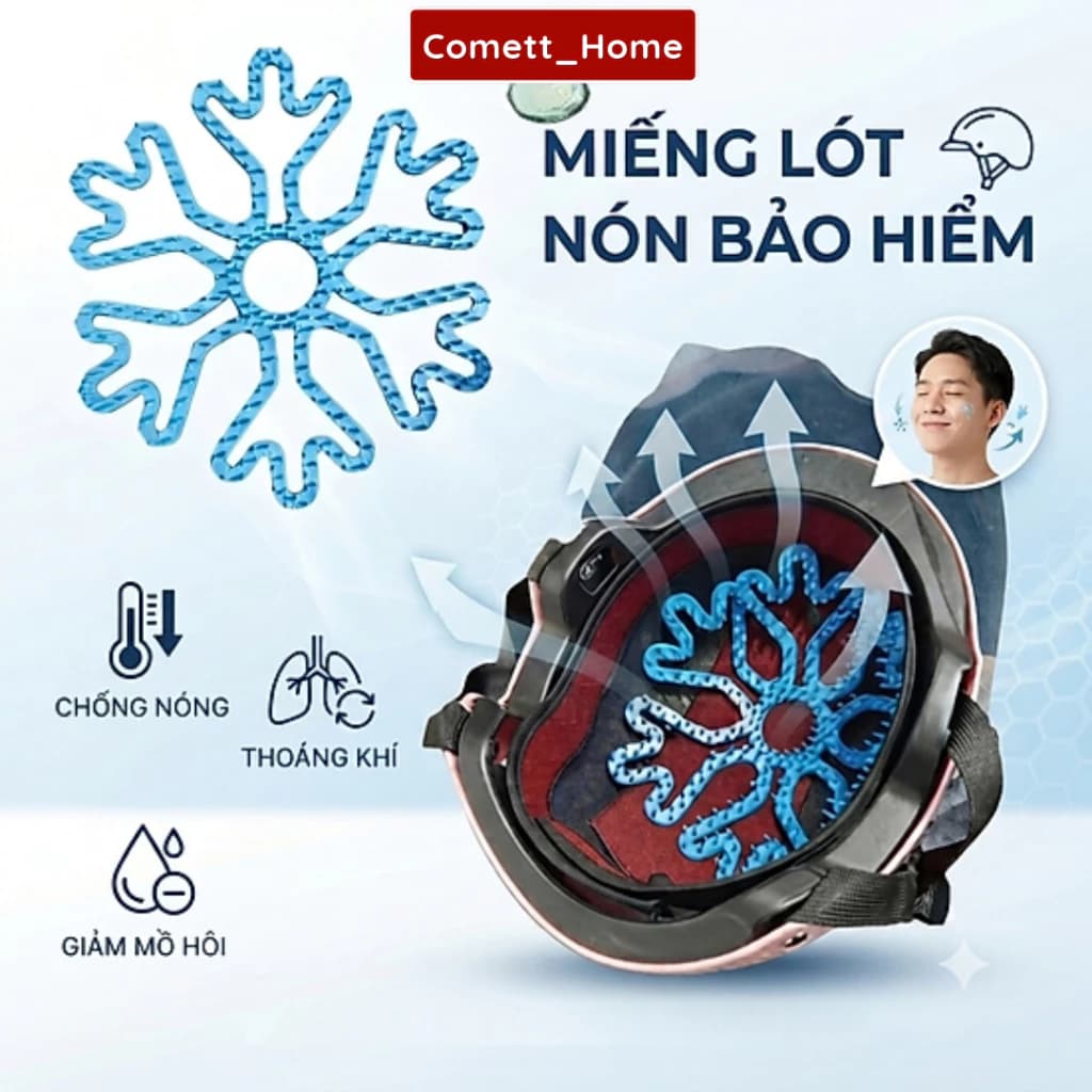 Miếng Lót Mũ Bảo Hiểm Chống Nóng Masage Da Đầu Đệm Mũ Bảo Hiểm Mềm Mại Chống Xù Tóc, Màu Ngẫu Nhiên