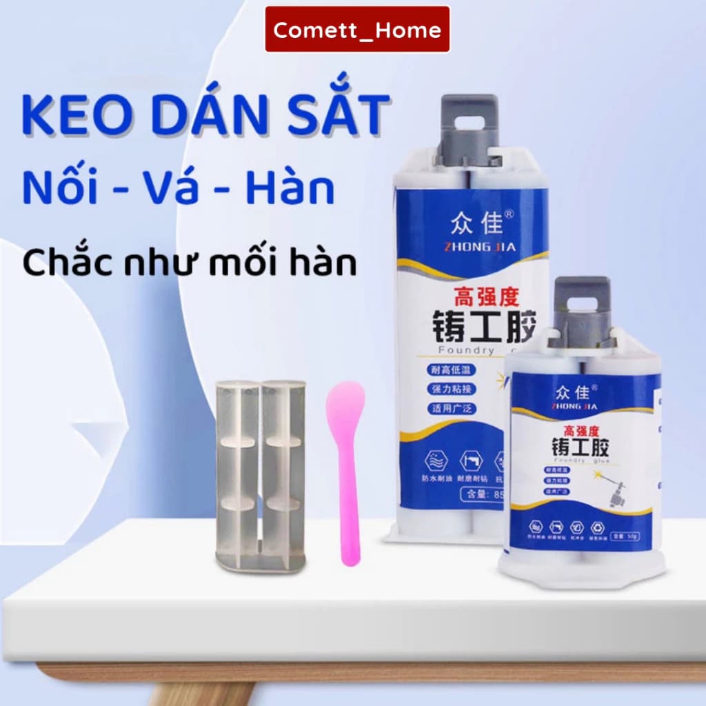 Keo Dán Sắt Đa Năng - Keo Hàn Nối Vá Sắt Thép Kim Loại Sử Dụng Được Mọi Bề Mặt Chất Liệu Độ Bền Cao
