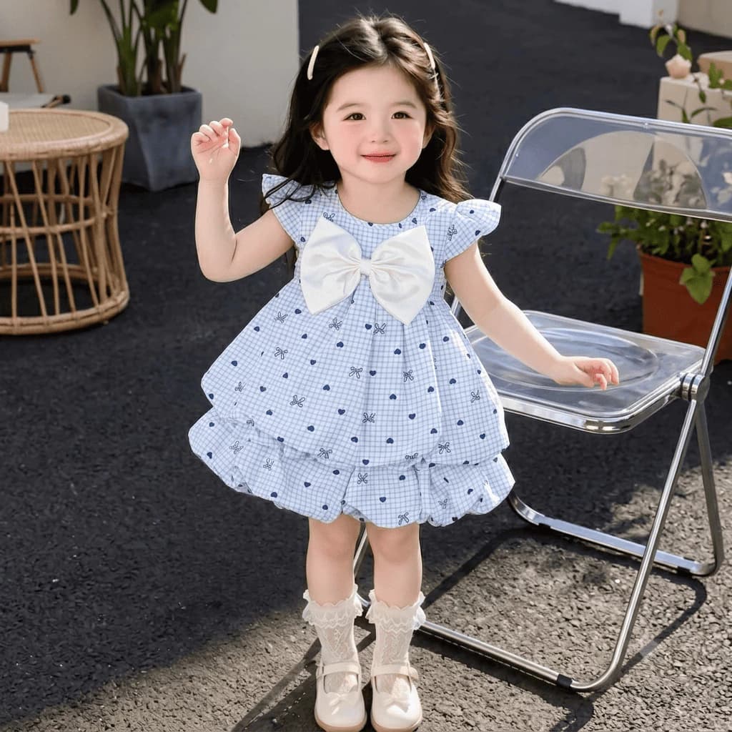 ( XẢ KHO) Bộ Đũi Cánh Tiên Nơ To Dáng Bí Phối Nơ To- Bộ Đồ Hè Cho Bé Gái 10-20kg Vải Đũi Tơ Mềm Mịn Mát Đi Chơi