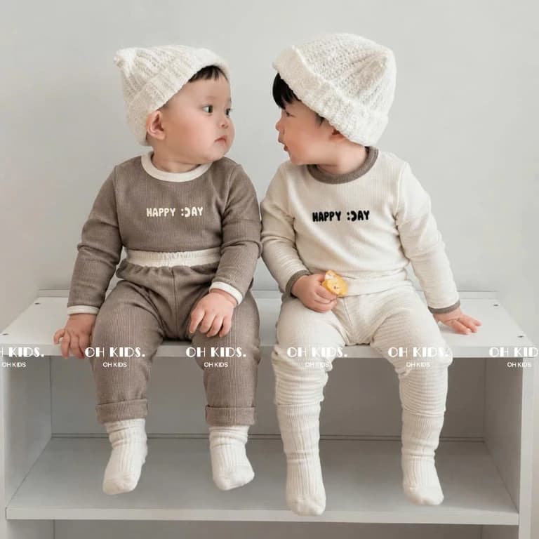 Bộ Quần Áo Điều Hòa Dài Tay Moonie Cotton Gân Cho Bé Trai Bé Gái  Co Giãn Mềm Mịn Mặc Nhà Thu Đông