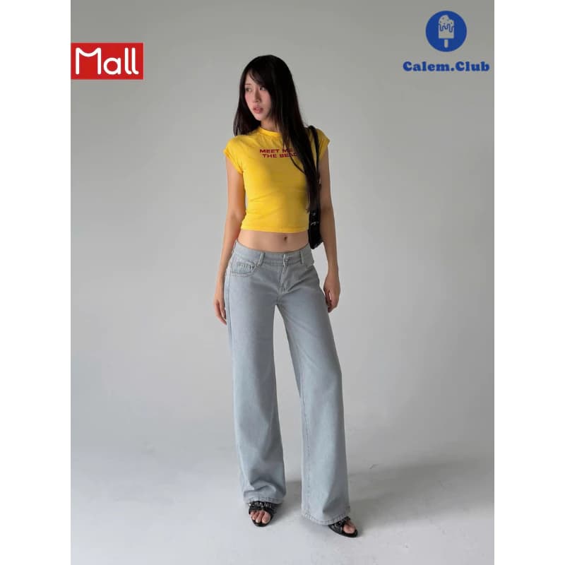 Calem.Club - Quần jean cạp trễ LOWEY DENIM form ống suông tôn dáng phong cách Y2K cá tính