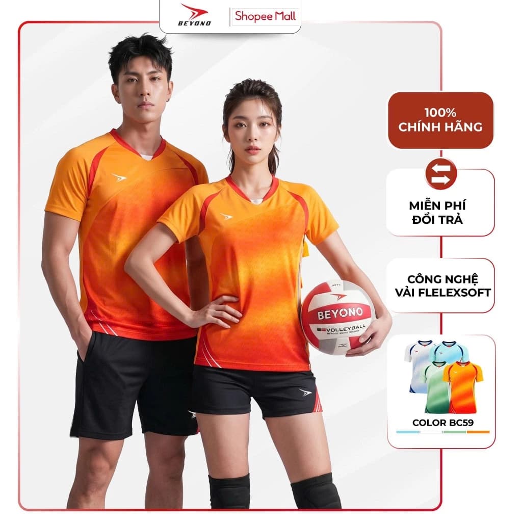 [MỚI] Bộ Quần Áo Bóng Chuyền Cao Cấp Nam Nữ Beyono Wave II Quần Có Túi, Vải FlexSoft Siêu Nhẹ, Mềm Mát, Thoáng Khí