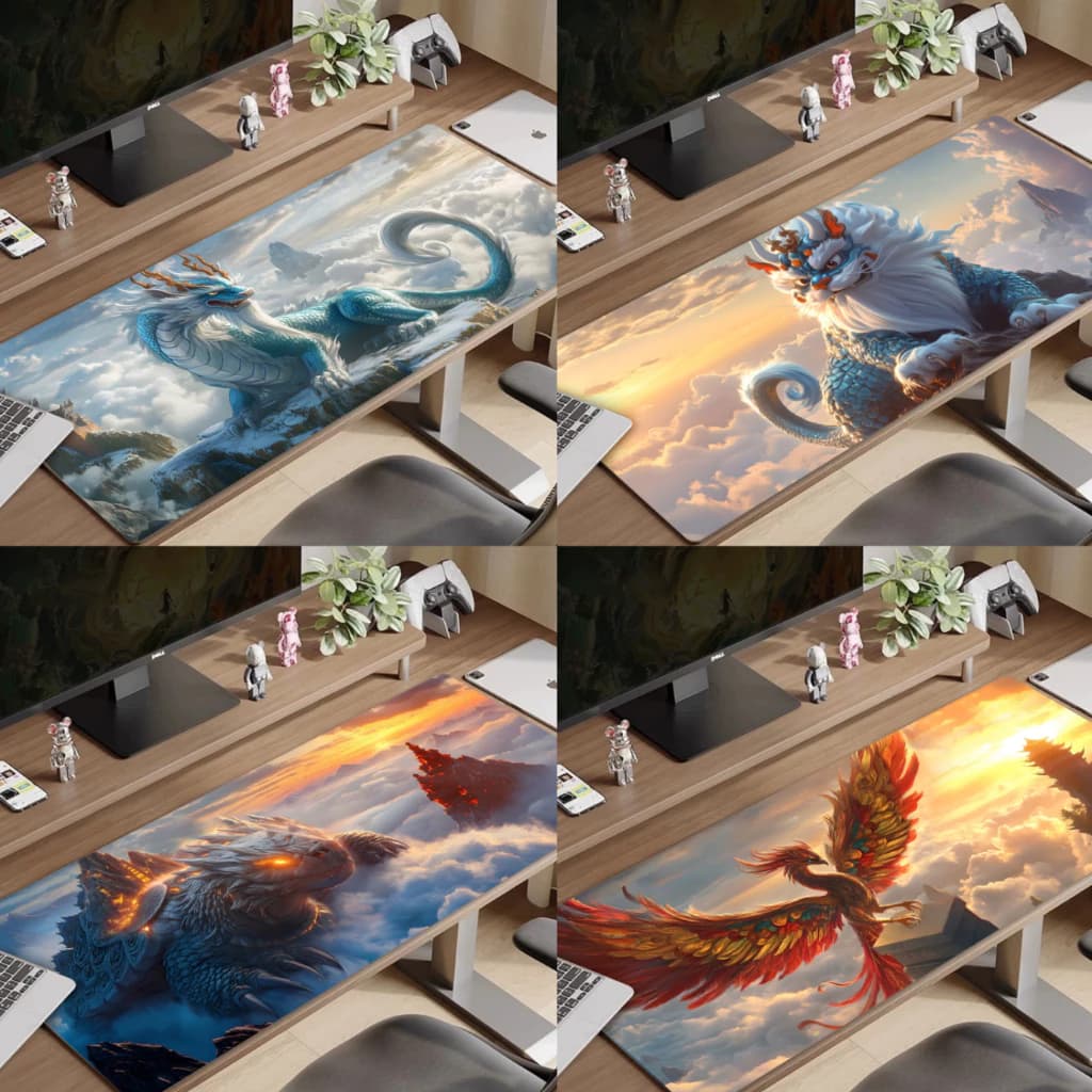 LÓT CHUỘT CỠ LỚN HÌNH THẦN THÚ 3D KỲ ẢO, LÓT CHUỘT GAMING BO VIỀN CHỐNG TRƯỢT CAO CẤP DÀY DẶN