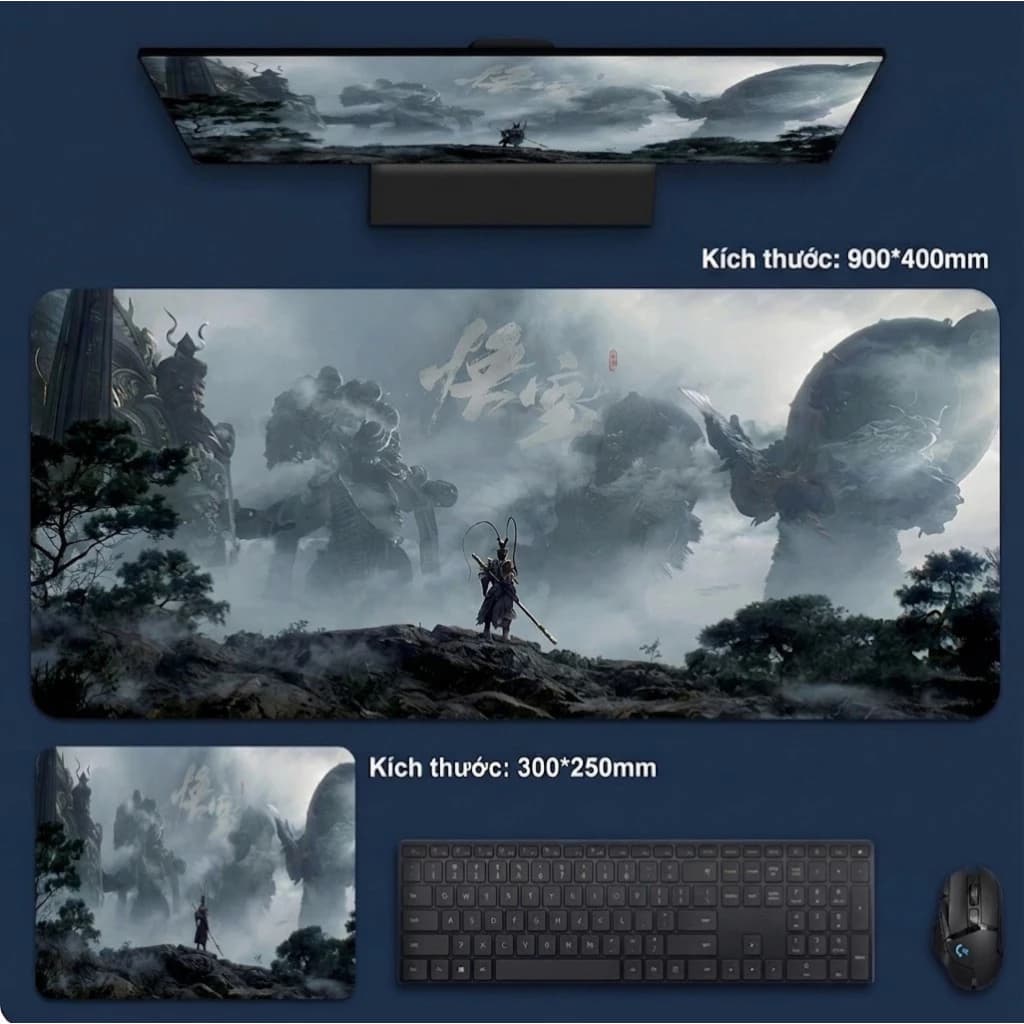 LÓT CHUỘT GAMING HÌNH RỒNG NGỘ KHÔNG SIÊU NÉT, THẢM TRẢI BÀN BỀ MẶT SPEED DI CỰC MƯỢT