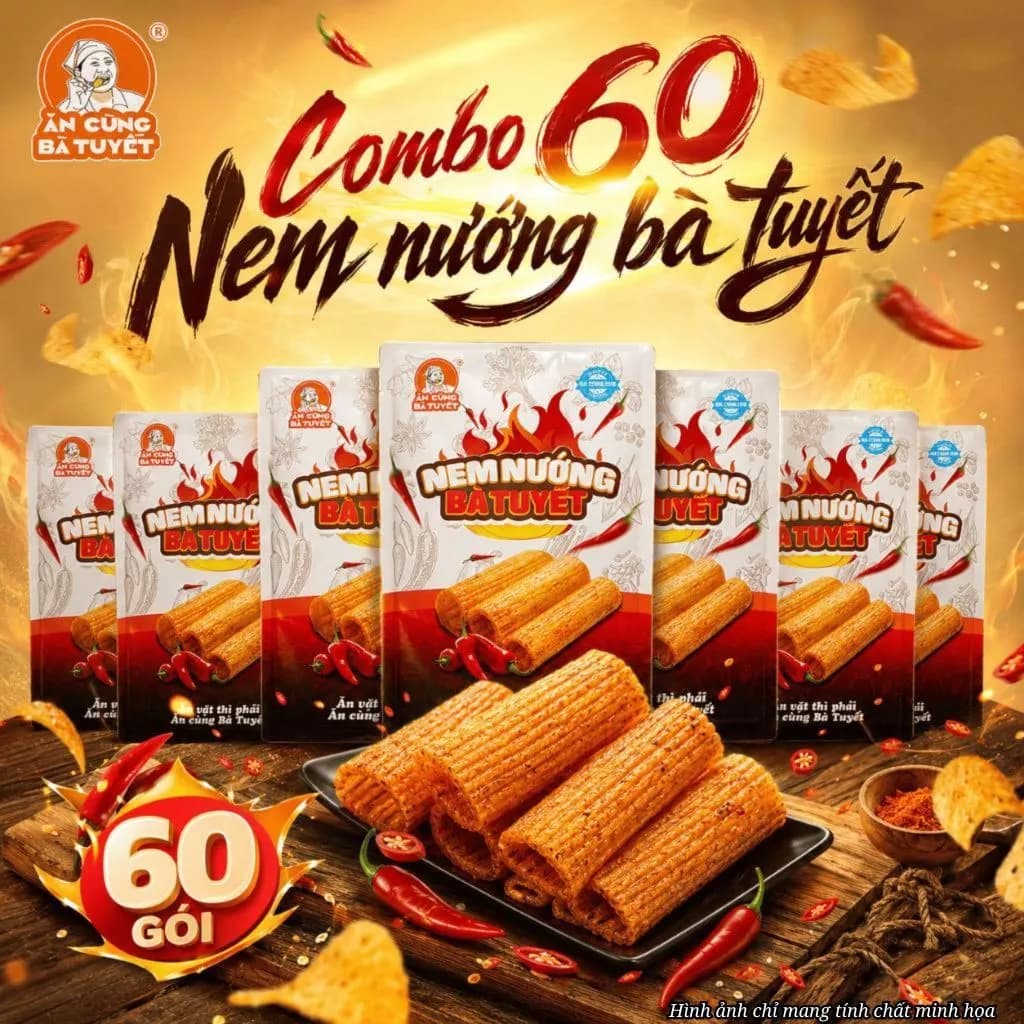 Combo 60 gói snack ướt BÀ TUYẾT  -  Ăn Cùng Bà Tuyết M36