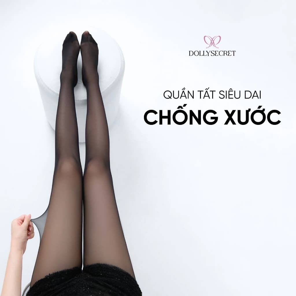 Quần Tất Siêu Dai 360 Độ Không Đũng DOLLYSECRET Vi Sợi Siêu Liên Kết Co Giãn T52