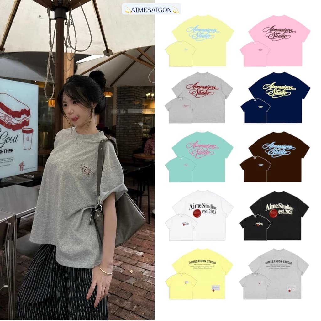 A6 Kim Tuyến + A23 + A24 Aimesaigon Áo Thun Boxy Local Brand Form Rộng Tay Ngắn Cotton 250gsm "CHỮ KÍ" Nam Nữ Unisex