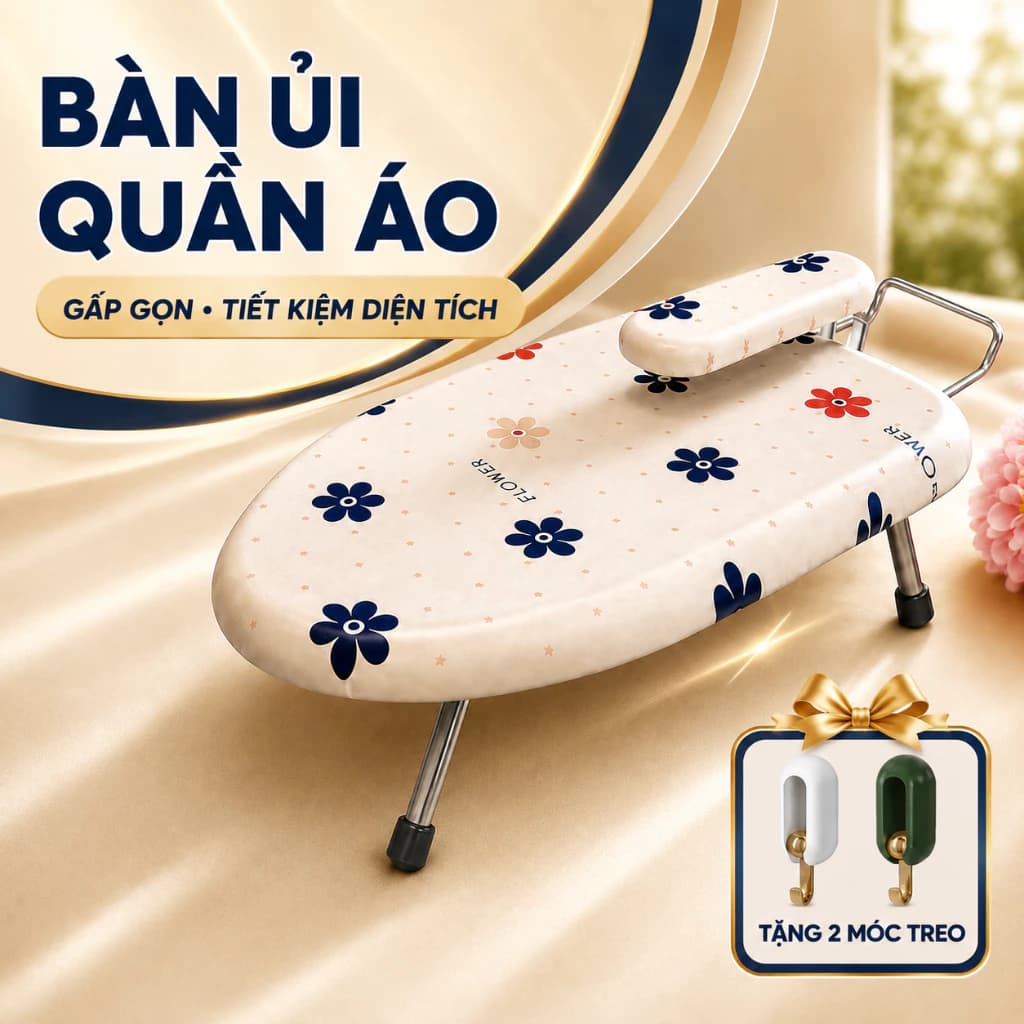 Bàn Ủi Quần Áo Gấp Gọn Chống Bỏng, Thiết Kế An Toàn Cho Gia Đình