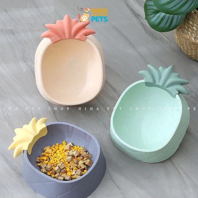 Bát Ăn Uống Nhựa Cao Cấp Cho Chó Mèo, Hình Dáng Trái Cây Đáng Yêu Đủ Màu Hiha Pets