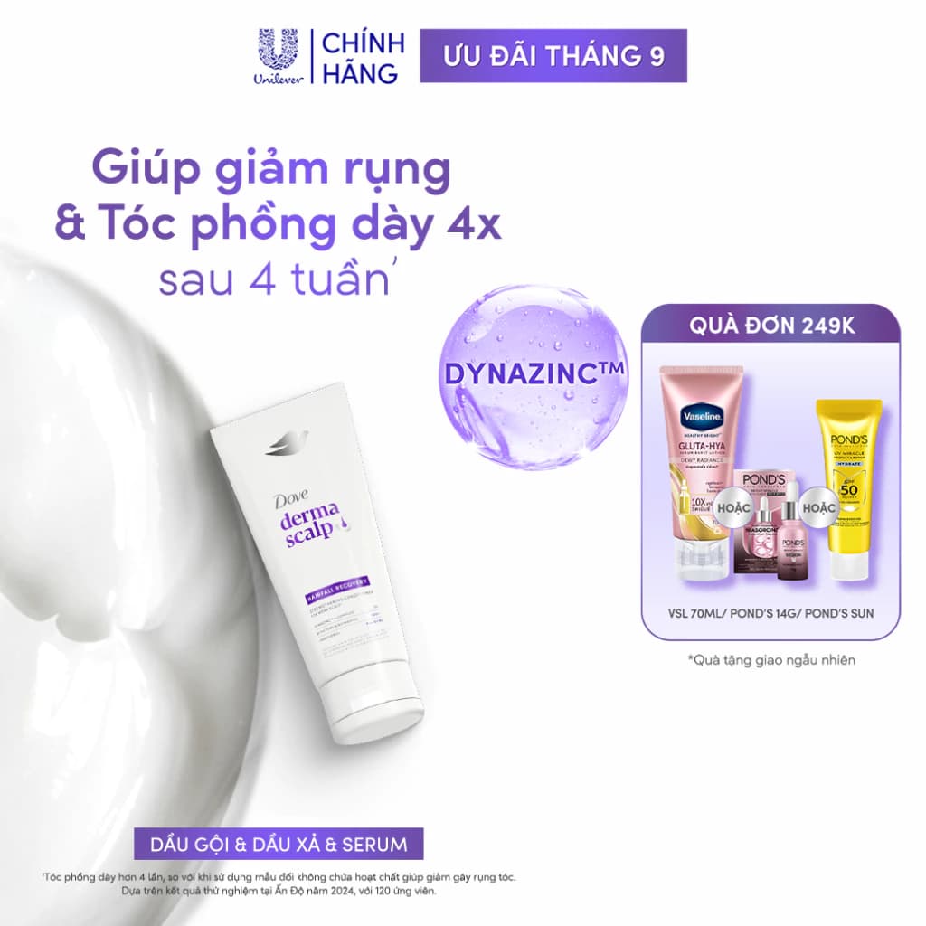 Kem Xả Giảm rụng & Giúp làm Phồng Dày dày Dove Derma Hairfall 300G