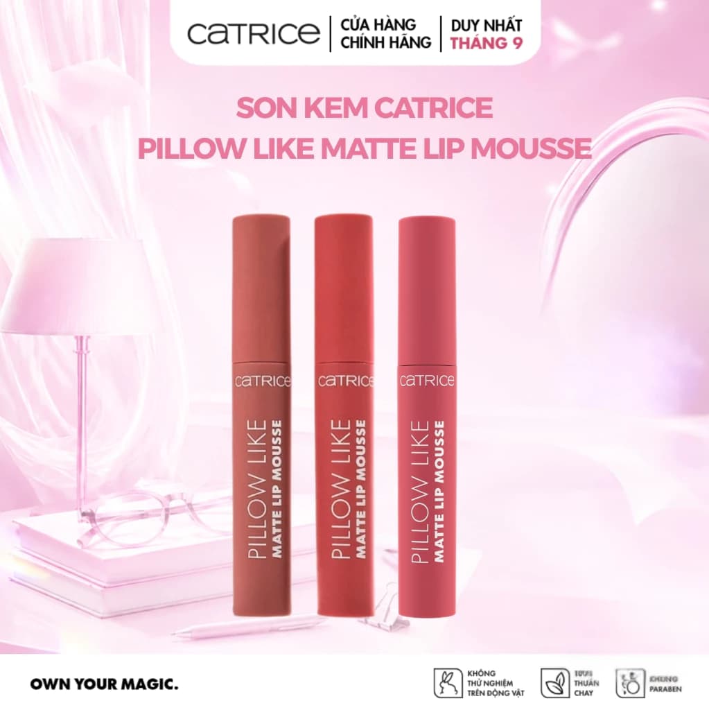 Son kem Catrice Pillow Like Matte Lip Mousse ẩm mịn lì làm mờ rãnh môi