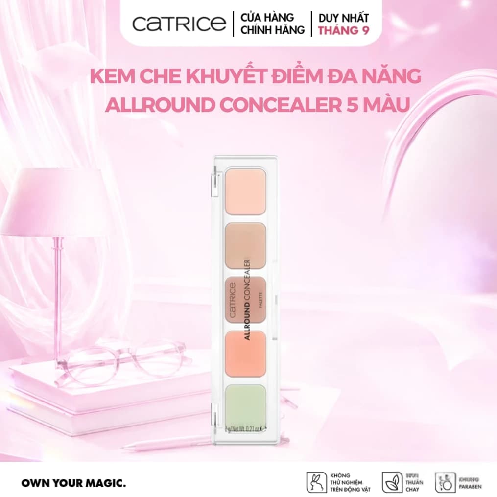 Kem che khuyết điểm đa năng Catrice Allround Concealer 5 màu che mọi khuyết điểm chất mềm mịn 6g