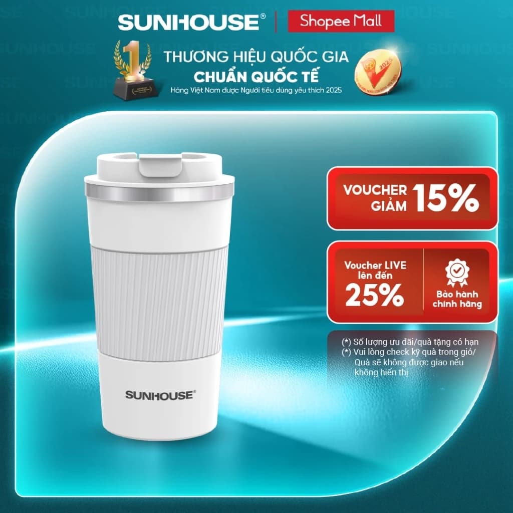 Cốc giữ nhiệt Snappy 500 ml Sunhouse KS-TU500SW