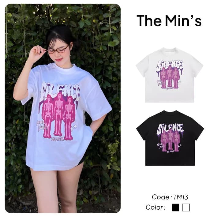 Áo Thun THE MIN’S SILENCE TM13 Áo Thun Unisex Form Boxy Vải Cotton 260gsm